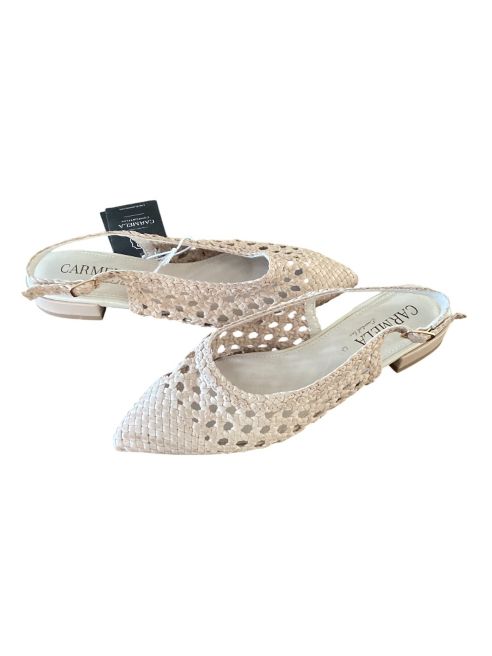 Carmela woven slingback flats
